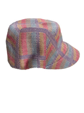 Kangol kids large plaid cap pink purple